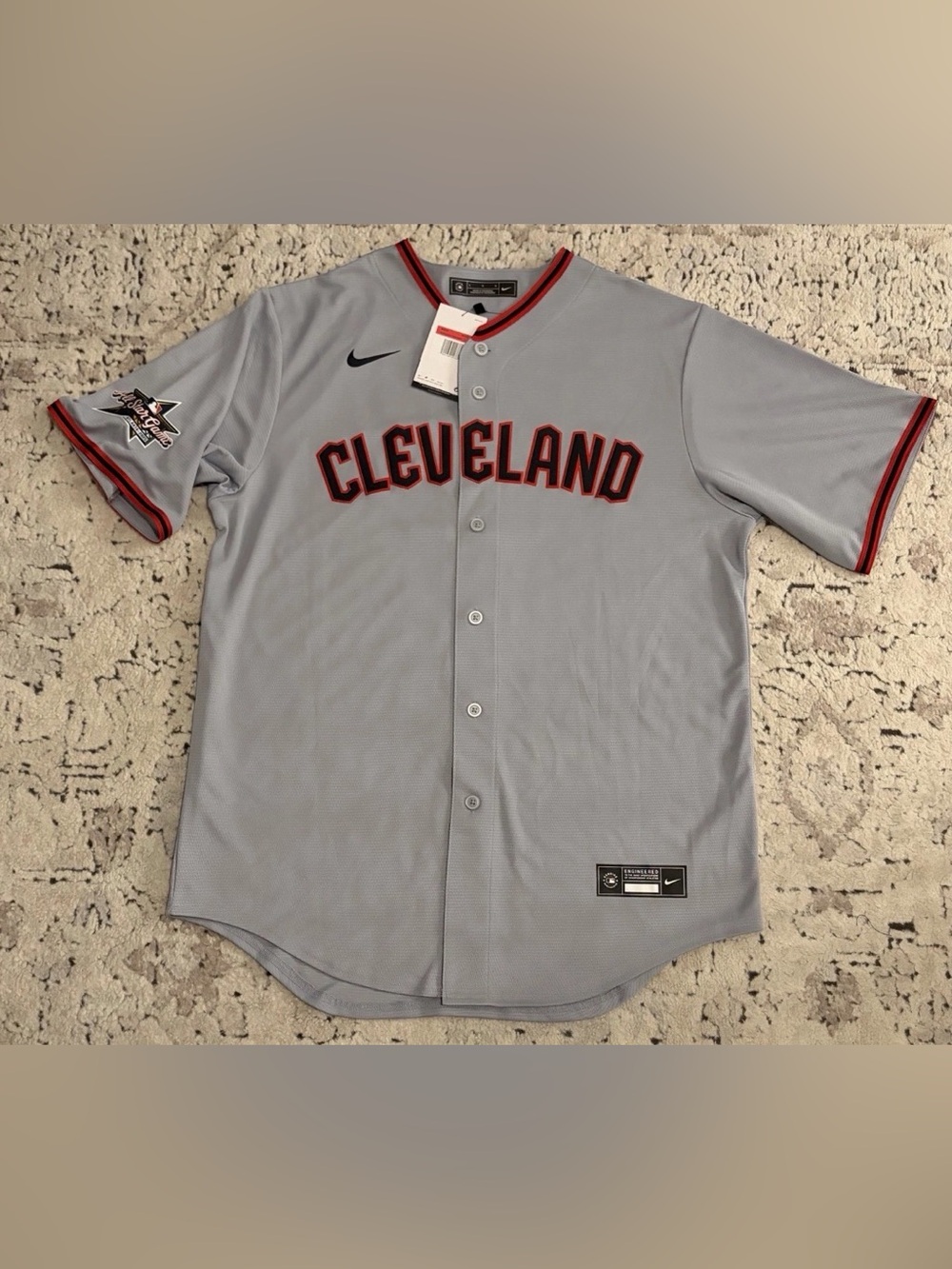 Nike Authentic Cleveland Guardians Jose Ramirez #11 2025 Gray Jersey Men’s Sz: L